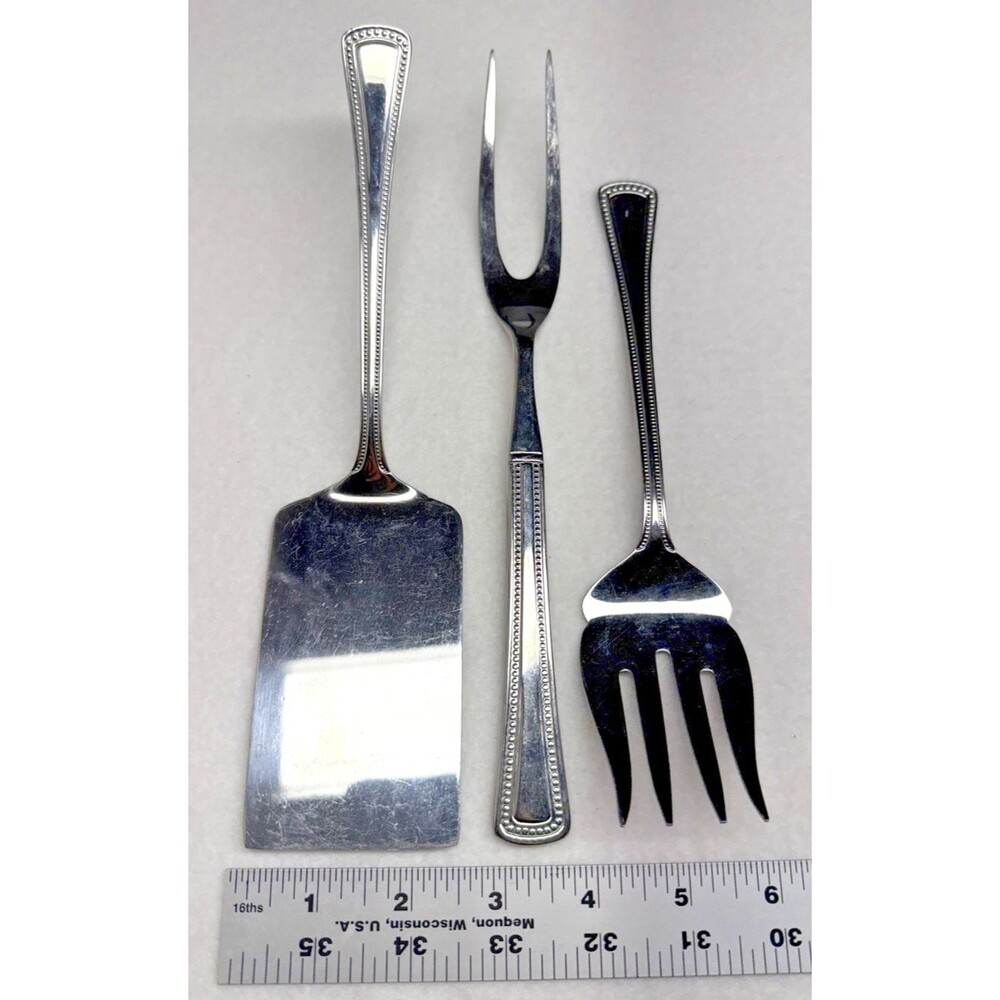 International Silver PRECISION Stainless Beaded Glossy CHOICE Flatware